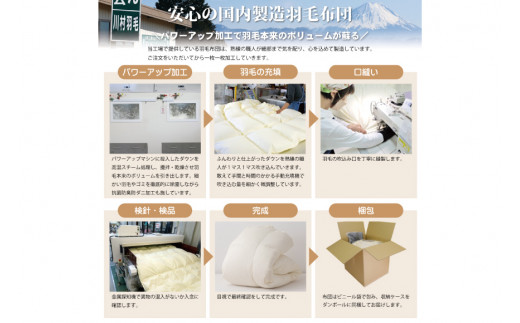 【オールシーズン】羽毛布団 2枚合わせ 肌掛け ＆ 合掛け シングル マザーグースダウン 95％ ポーランド産 1.1kg 100×140番手 サテン グランミュゼ (無地 アイボリー) [川村羽毛 山梨県 韮崎市 20743649] 布団