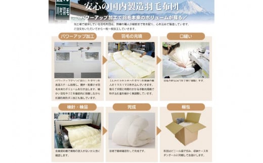 【冬用】 羽毛布団 本掛け シングル マザーグースダウン 95％ ポーランド産 1.1kg 100×140番手 サテン グランミュゼ ( 無地 アイボリー ) [川村羽毛 山梨県 韮崎市 20743652] 布団 日本製 羽毛 ダウン