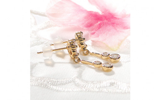 ピアス K18YG イエローゴールド ダイヤモンド 【0.9ct】フラワー 花 揺れるピアス 振り子 スタッドピアス【f232-k18yg】 [株式会社オーダーメイドジュエリーメイ 山梨県 韮崎市 20743766] ピアス アクセサリー アクセ ジュエリー
