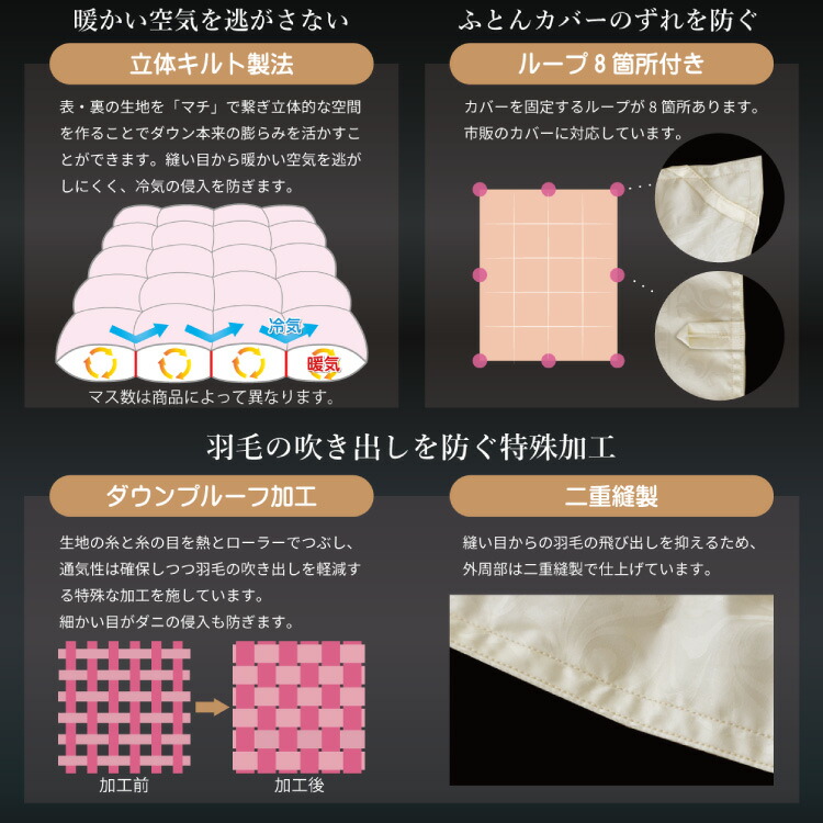 【冬用】アイダーダウン 羽毛布団 本掛け シングル アイダーダック ダウン98％ アイスランド産 ジャカードサテン 日本製 綿100％ ジャガード [川村羽毛 山梨県 韮崎市 20743073] 布団 ふとん 羽毛ふとん 寝具