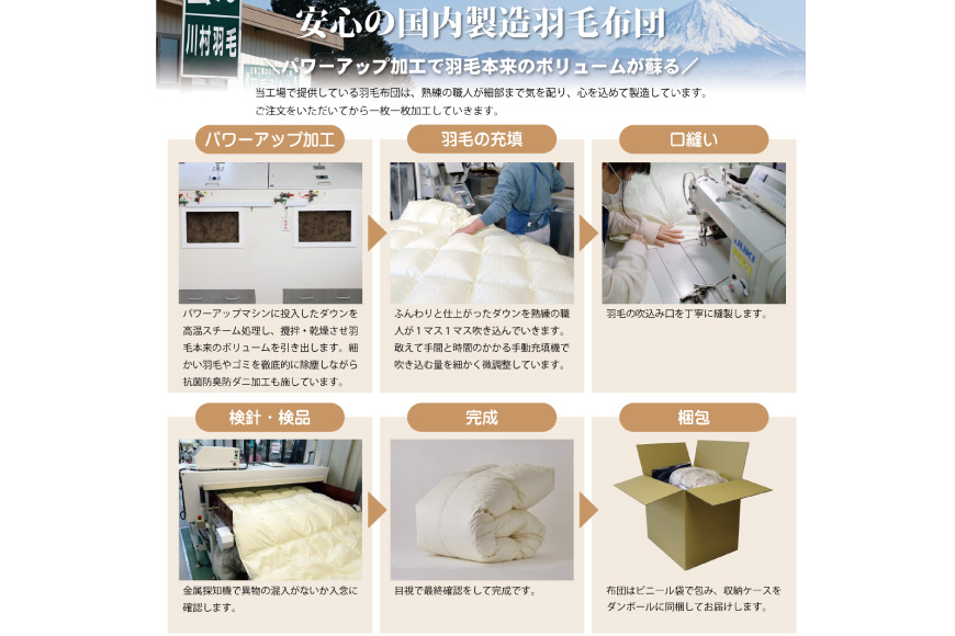 【冬用】アイダーダウン 最高級 軽量 羽毛布団 掛け布団 ダブル 冬 掛布団 本掛け アイスランド産 アイダーダックダウン98％ 1.4kg ジャカードサテン アイボリー 日本製 綿100％ ジャガード 布団 ふとん 羽毛ふとん 寝具 掛布団 ダウン ダウンケット ケース付き [川村羽毛 山梨県 韮崎市 20742564]