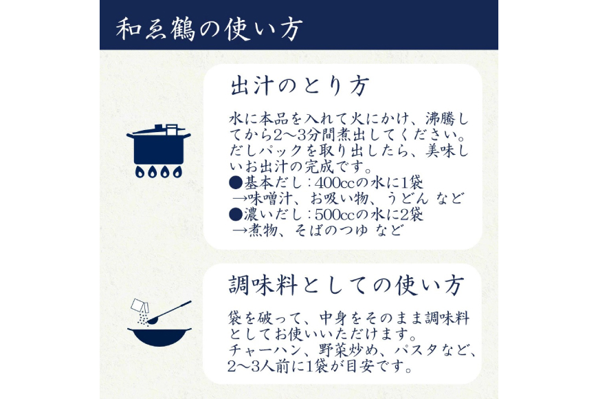 調味料 無添加 国産 出汁パック 和ゑ鶴 (あえづる)30包×2 出汁 ダシ だし かつお節 焼あご 真昆布 個包装 パック [ツルヤ化成工業株式会社 山梨県 韮崎市 20745038]