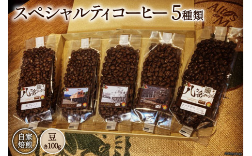 コーヒー EF15 スペシャルティコーヒー 豆 100g×5種類 計500g [アフターゲームカフェ 八ヶ岳珈琲 山梨県 韮崎市 20742288-1] 珈琲 コーヒー豆 珈琲豆 自家焙煎 焙煎 セット