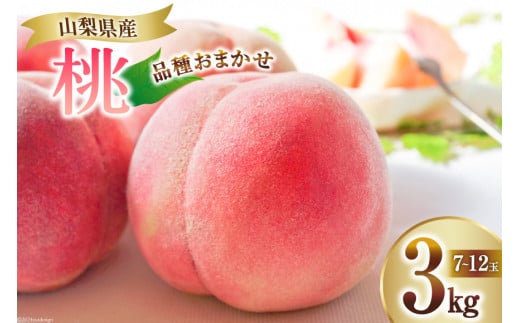 【2026年発送】 桃 山梨 3kg (7～12玉) アソート もも モモ 3キロ フルーツ 果物 くだもの 人気 旬 山梨県産 産地直送 季節限定 数量限定 期間限定発送 贈答 ジューシー なつっこ 日川白鳳 白鳳 浅間白桃 [OUTTA REACH JAPAN 山梨県 韮崎市 20742863]