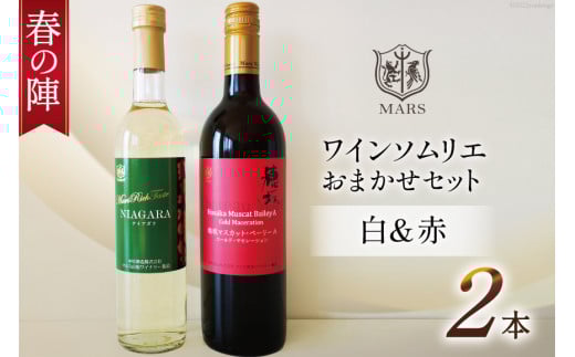 ワイン 赤 白 おまかせ マルスワイン2本セット ～春の陣～ [本坊酒造 マルス穂坂ワイナリー 山梨県 韮崎市 20743117] 赤ワイン 白ワイン 辛口 春のワイン シャトーマルス