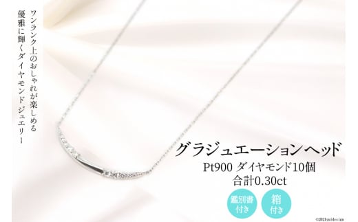 62-13.Pt900 ダイヤ 10個のグラジュエーションヘッド Islauth13 [Islauth 山梨県 韮崎市 20743435] アクセサリー ネックレス ジュエリー ダイヤ シンプル おしゃれ プレゼント ギフト 贈りもの 贈答