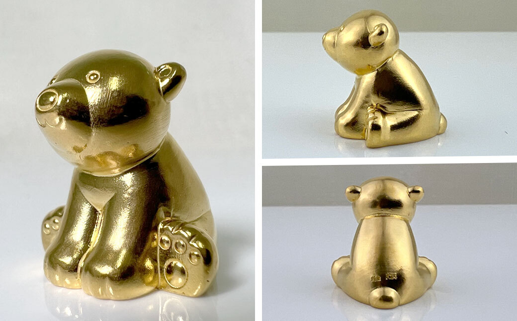 純金製（Ｋ24）『くま』 オブジェ ALPBK158