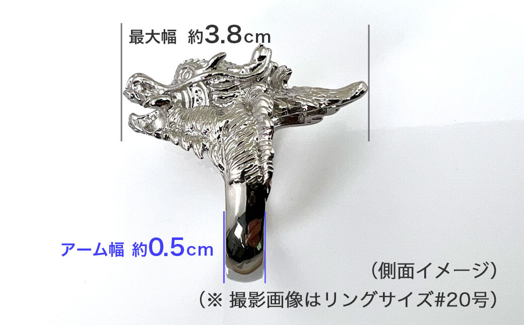 純プラチナ製(Pt999) 銀龍神リング ALPER037