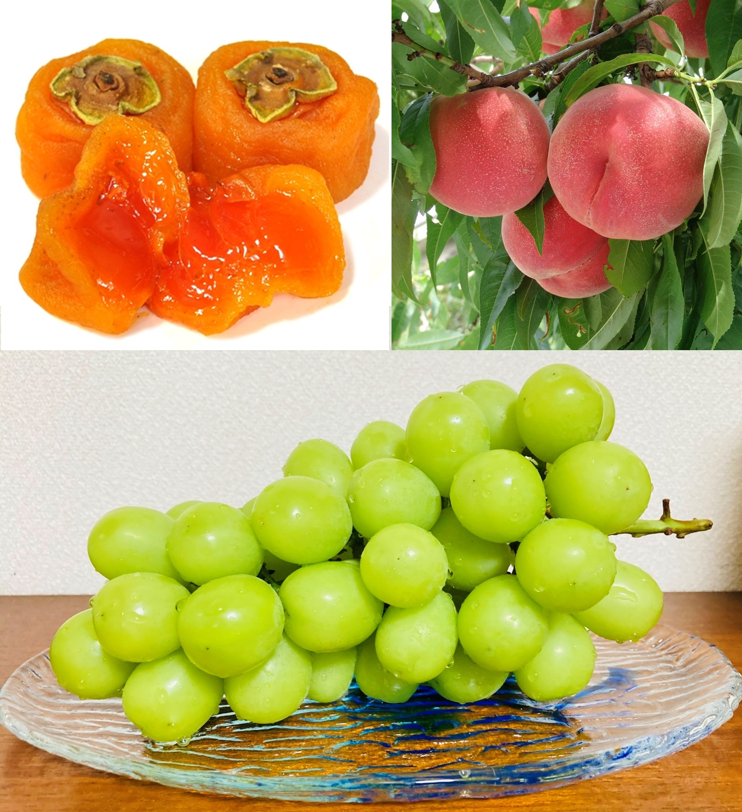 南アルプス天空舎四季の果樹３種その１（あんぽ柿,もも,シャインマスカット） ALPAB007