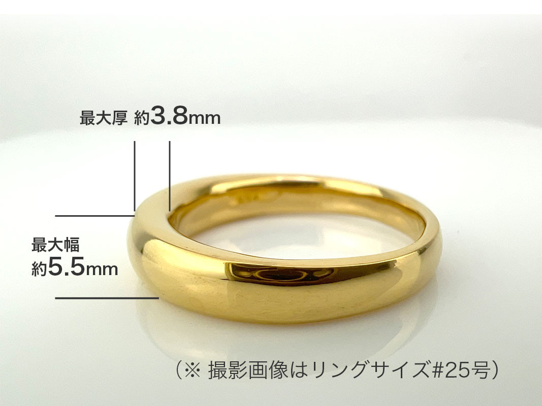 5-284 純金(Ｋ２４)製 甲丸リングCタイプ ALPBK051