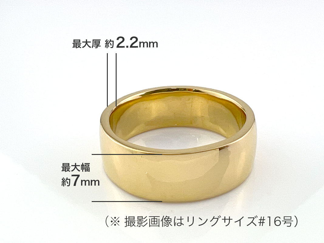 5-219 純金(Ｋ２４)製 平打ちリングBタイプ ALPBK052