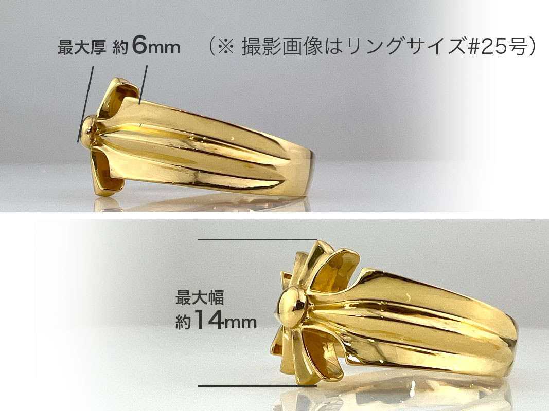 5-217 純金(Ｋ２４)製 クロスリング ALPBK054