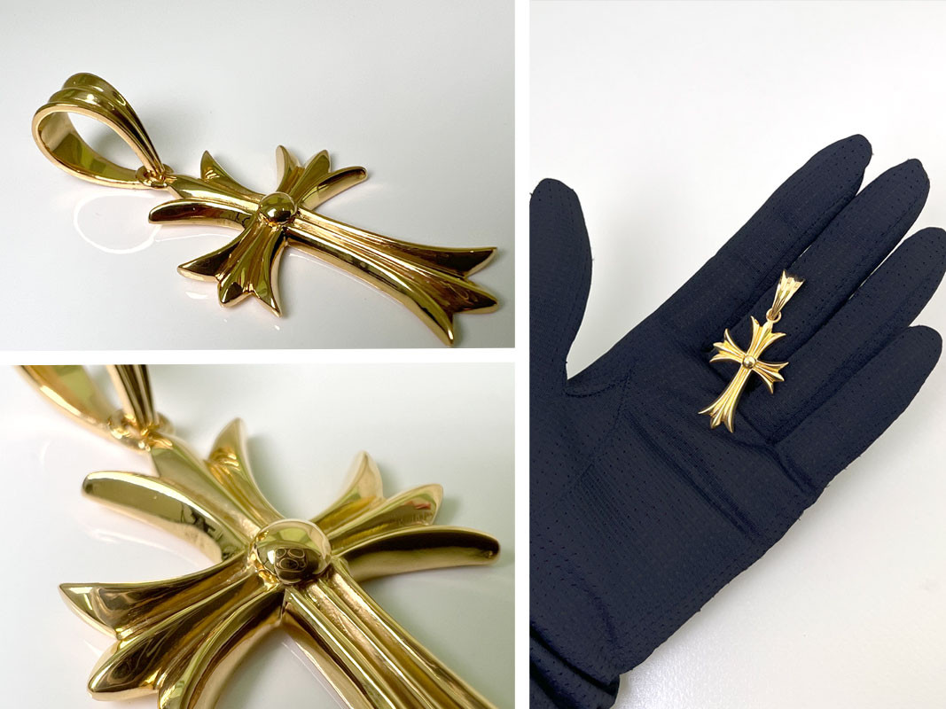 5-216 純金(Ｋ２４)製 クロスペンダント ALPBK055