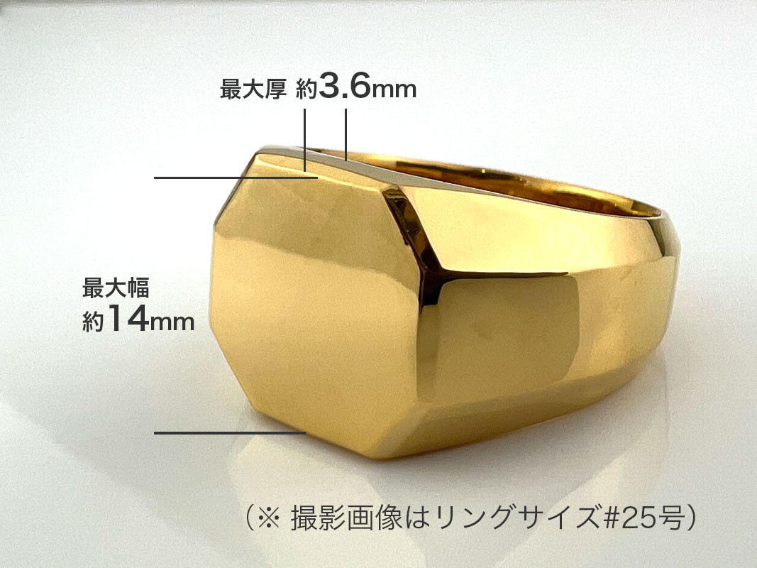 5-214 純金(Ｋ２４)製 印台リングBタイプ ALPBK057