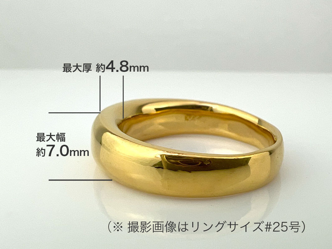 5-285 純金(Ｋ２４)製 甲丸リングDタイプ ALPBK093