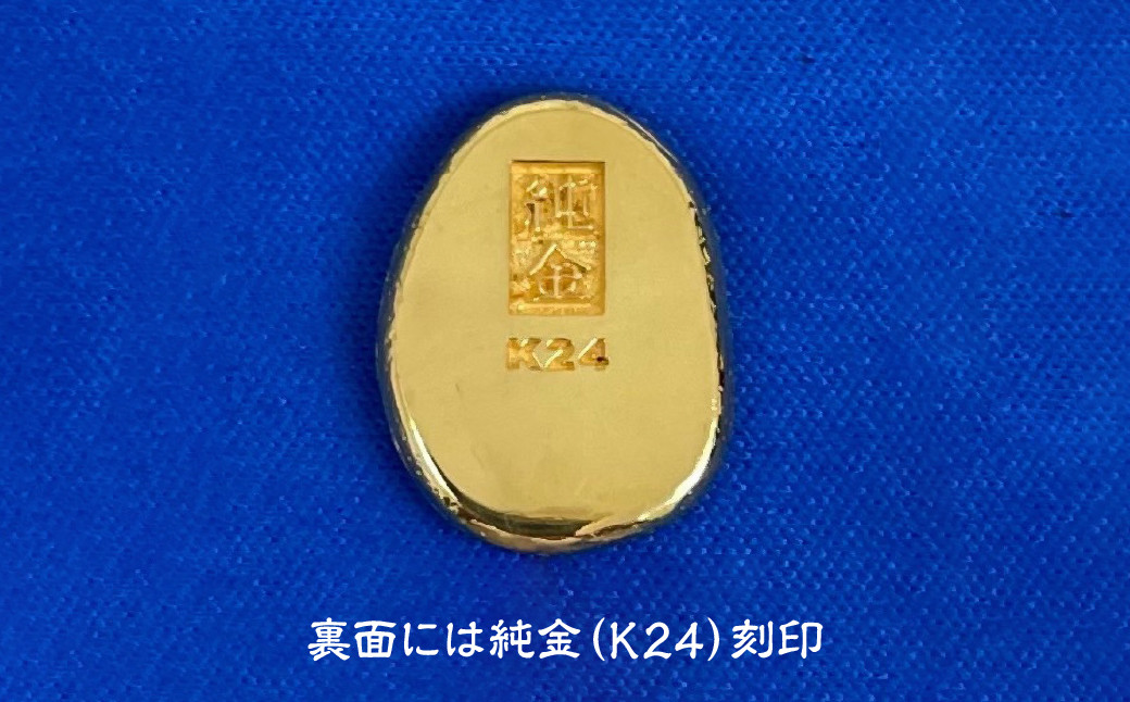 純金製（Ｋ２４）　甲州金　レプリカ　武田氏時代の貨幣　『露一両金』10ｇ　ALPBK095