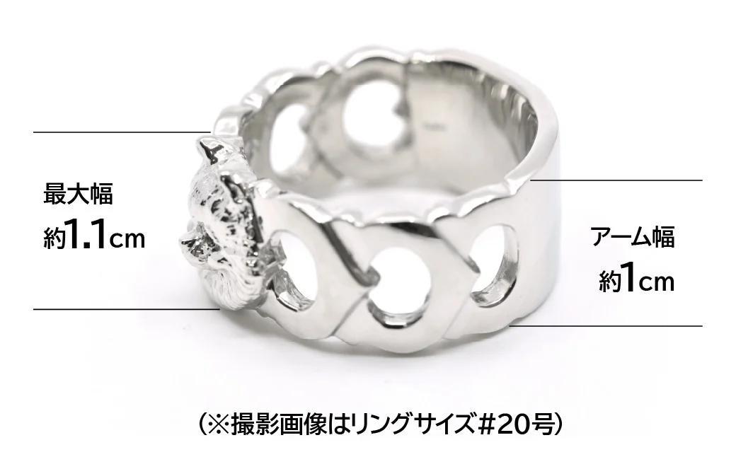 純プラチナ製(Pt999) 『ポメラニアン』ブラックダイヤ入りリング ALPER004