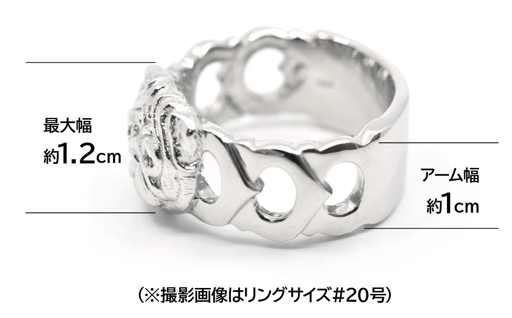 純プラチナ製(Pt999) 『パグ』ブラックダイヤ入りリング ALPER005