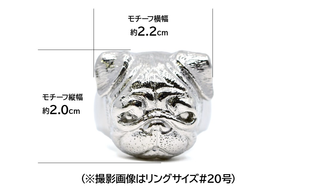 純プラチナ製(Pt999) 『パグ』リング ALPER024