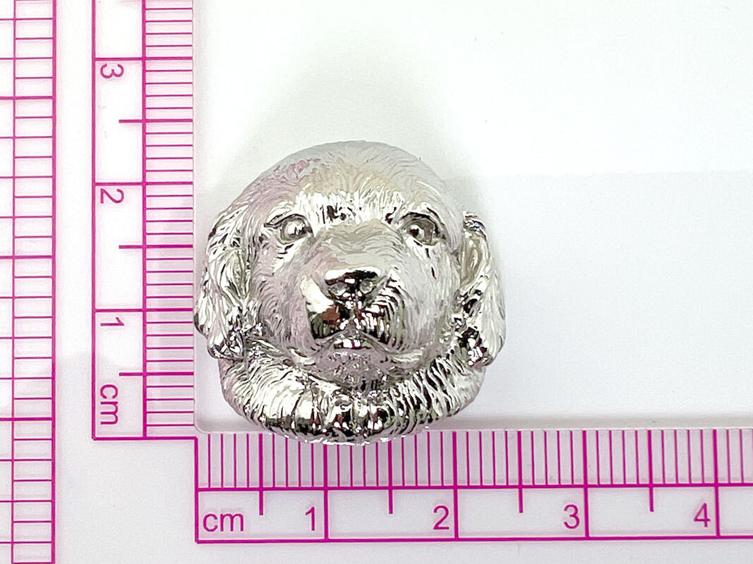 純プラチナ製(Pt999) 『ゴールデン・レトリバー』レリーフオブジェ ALPER025