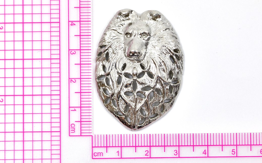 純プラチナ製(Pt999) 『シェルティ』レリーフオブジェ ALPER027