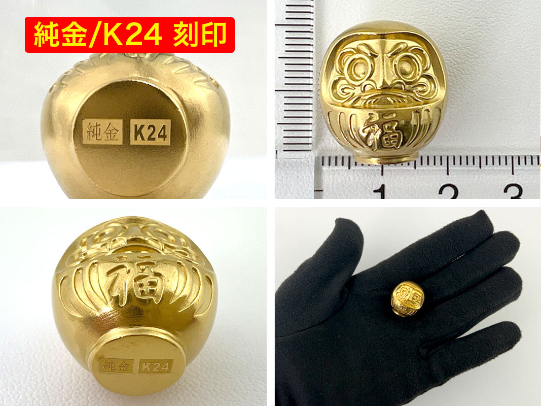 6-66 純金（Ｋ２４）製 甲州だるま ALPBK013