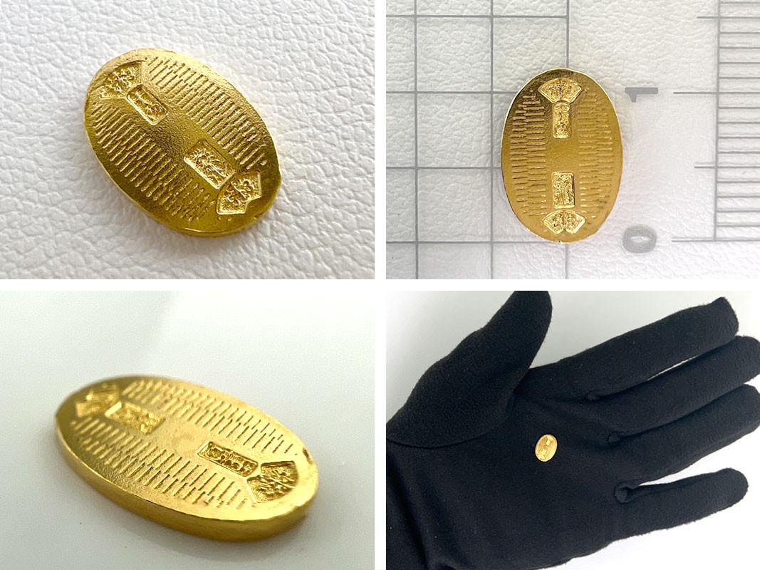 6-37 純金（Ｋ２４）製 開運ミニ小判 レプリカ ＳＳサイズ ALPBK025