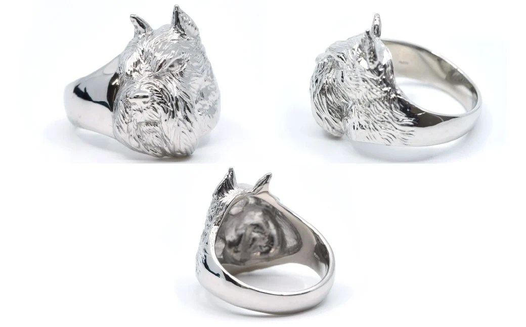 純プラチナ製(Pt999) 『シュナウザー』リング ALPER017