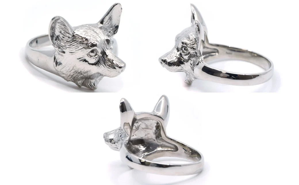 純プラチナ製(Pt999) 『コーギー』リング ALPER018