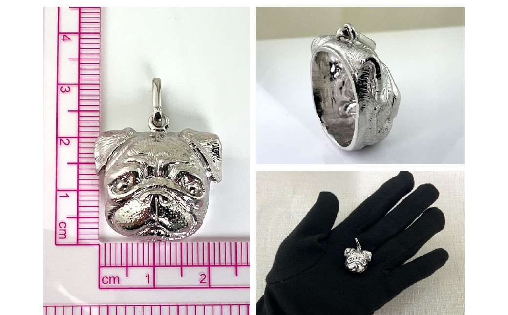 純プラチナ製(Pt999) 『パグ』ペンダント ALPER021