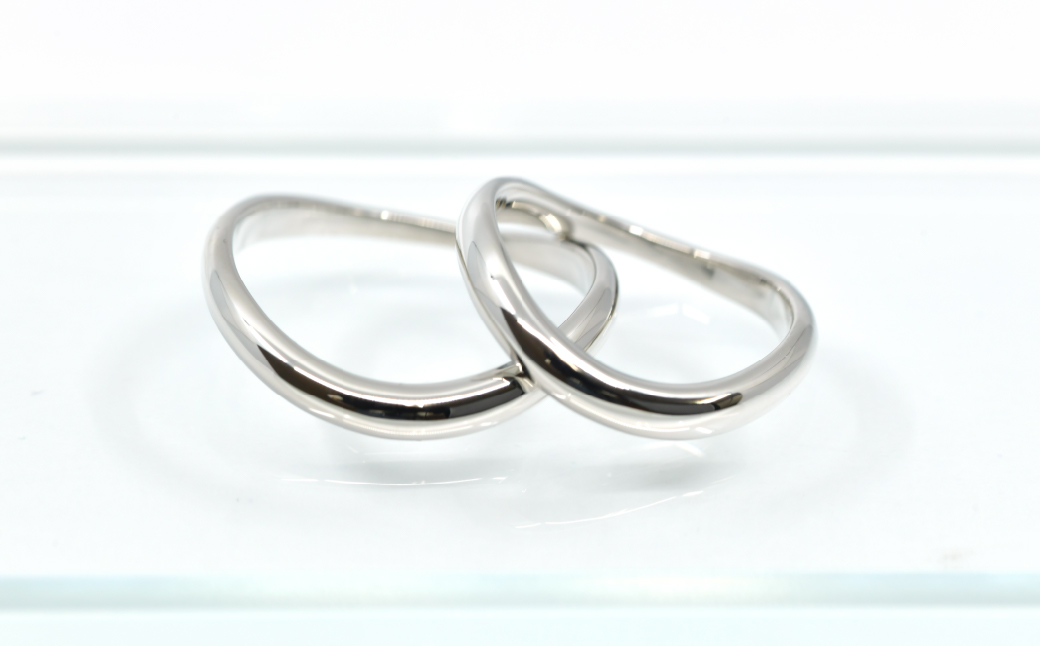 プラチナ製(Pt950) マリッジリング2本セットAタイプ ALPER069