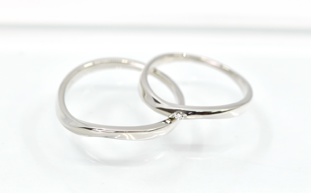 プラチナ製(Pt950) マリッジリング2本セットBタイプ ALPER070