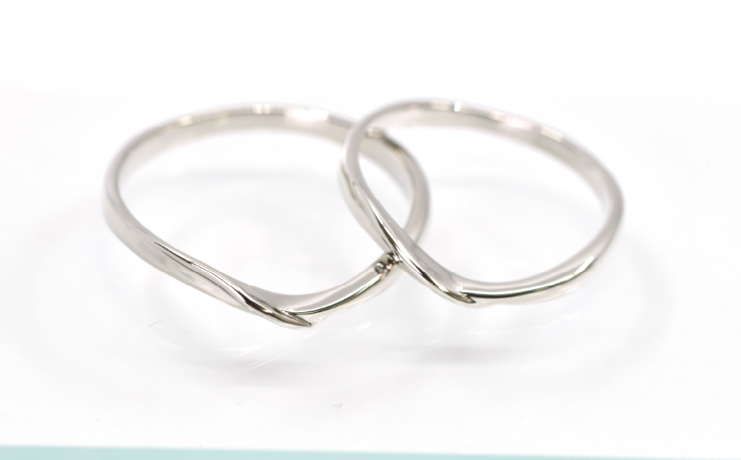 プラチナ製(Pt950) マリッジリング2本セットHタイプ ALPER076