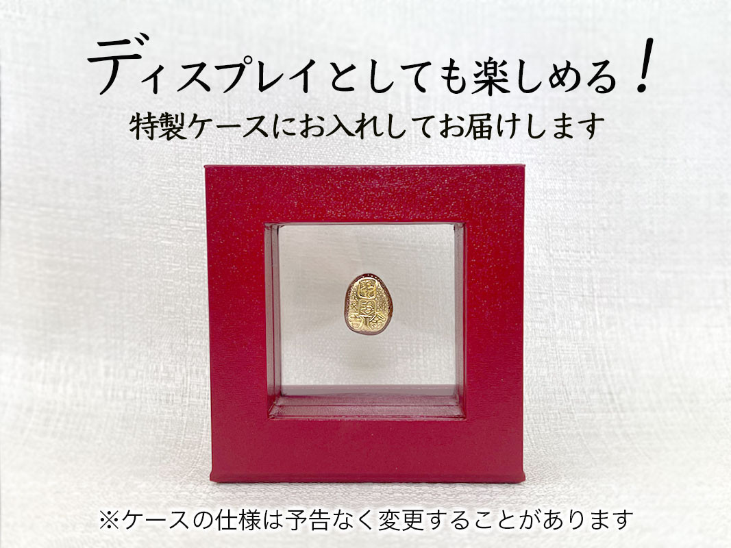 純金製（Ｋ２４）　甲州金　レプリカ　武田氏時代の貨幣　『露一両金』10ｇ　ALPBK095