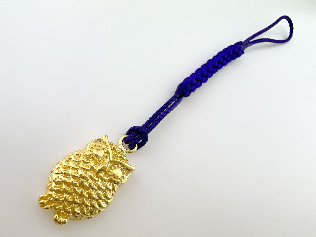 純金(Ｋ２４)製 福来郎(フクロウ)根付 ALPBK139