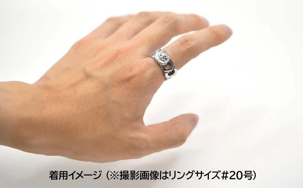 純プラチナ製(Pt999) 『ポメラニアン』ブラックダイヤ入りリング ALPER004