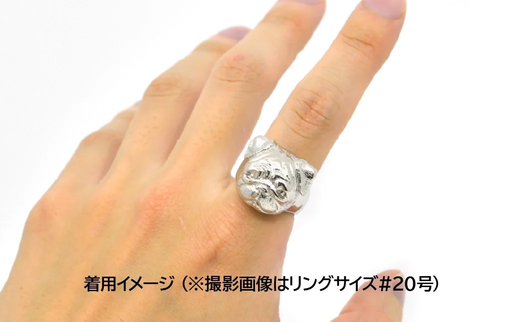 純プラチナ製(Pt999) 『パグ』リング ALPER024