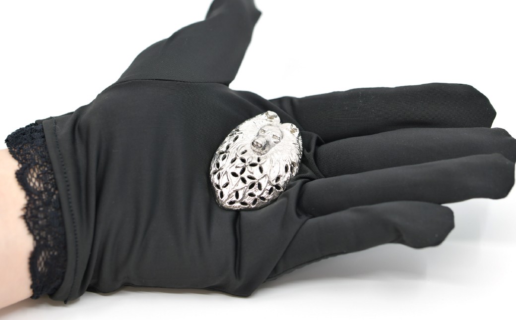 純プラチナ製(Pt999) 『シェルティ』レリーフオブジェ ALPER027