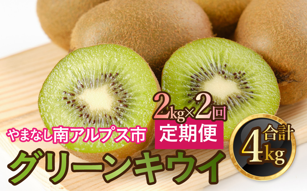 山梨県南アルプス市産　キウイ定期便　約2ｋｇｘ2回 ALPAH039