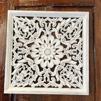 【選べる2色】スクエアウッドレリーフ　B　（40×40）