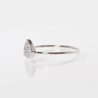 プラチナ しずくダイヤモンドリング　0.10ct　　BQ86