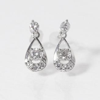 プラチナ　0.20ct　雫ダイヤモンドピアス　　BQ91