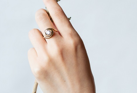 【L－0228】サスティナブルでエシカルなダイヤモンド　ブリッランテ　ラボグロウンダイヤモンドリング