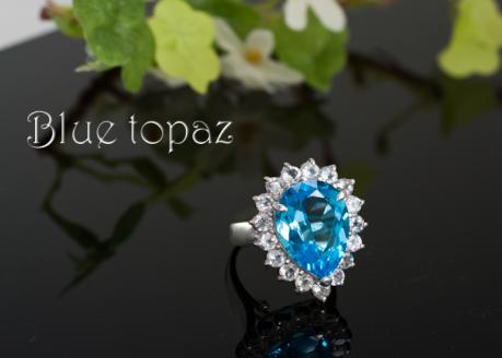 ブルートパーズ　リング　10ct　SV925(16706)