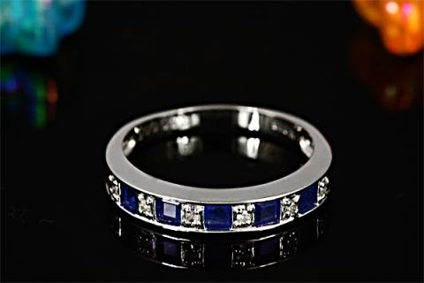 サファイヤ リング 0.6ct K10WG （14404）