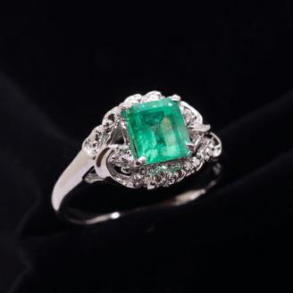エメラルド リング 1ct SV925 （14425）