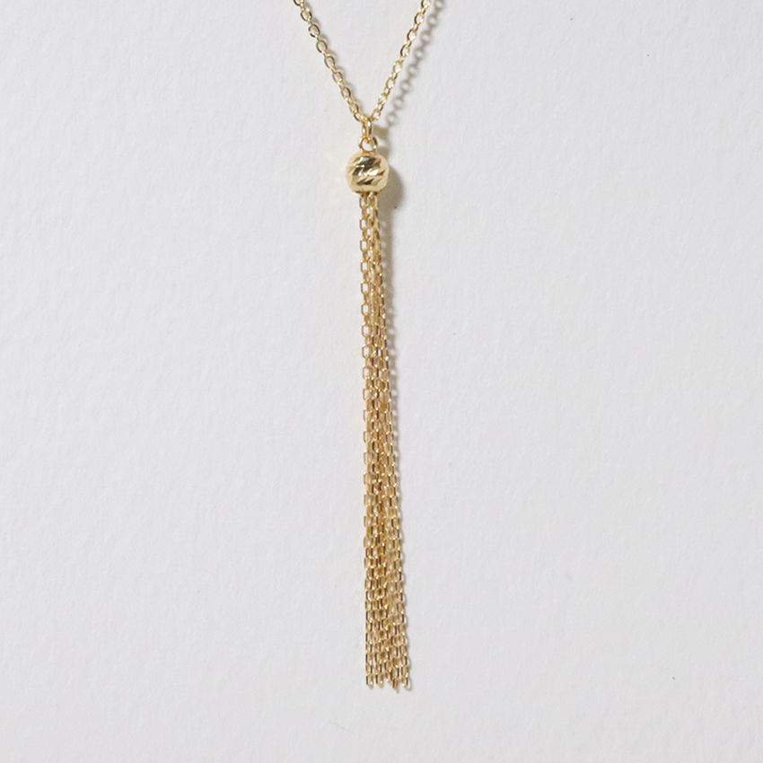 K18　ミラーボールタッセルペンダント（小）