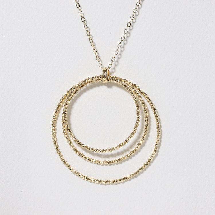 K18　ミラーボール華やかペンダント