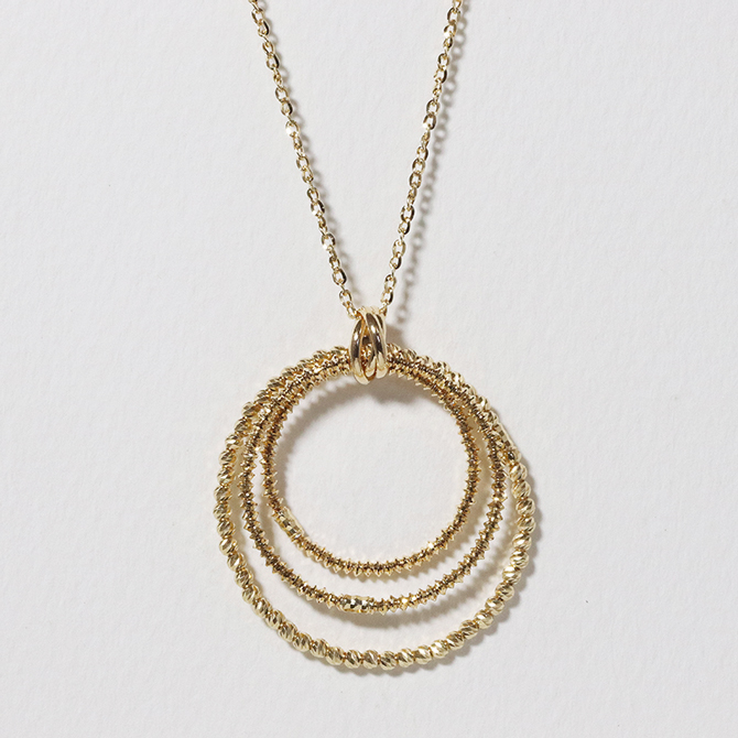 K18　ミラーボール華やかペンダント（小）