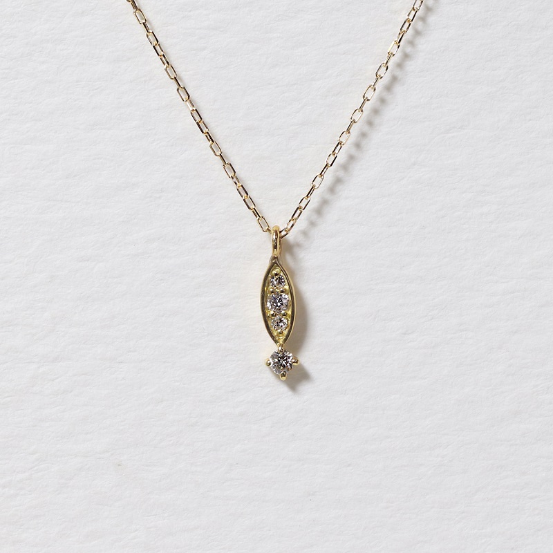 K18 0.04ct ダイヤモンドペンダント　BQ-166